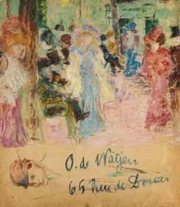 Scene De Cabaret Etportrait D'homme by Otto Von Waetjen