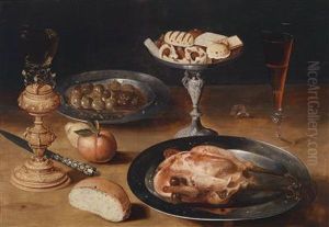A Banquet Still Life With Vessels by Gotthardt von Wedig