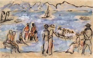 Szene Am Uferdes Lago Maggiore by Marianne von Werefkin