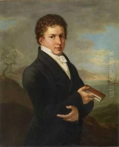 Bildnis Eines Jungenmannes Mit Buch by August Von Wille