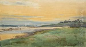 Weite Stimmungsvolle Kustenlandschaft by Carl Von Winkler