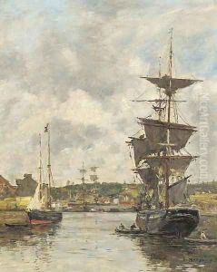 Dieppe Voiliers a l'ancre by Eugene Boudin