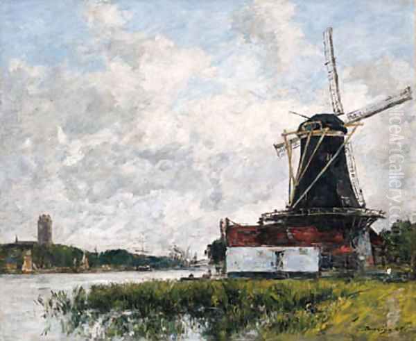 Dordrecht, moulin sur les bords de la Meuse (Dordrecht, Mill on the Banks of the Meuse) - view 1