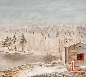 Winter Landscape by Ferdinand Wilhelm Von Wright