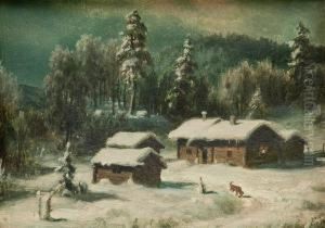 Winter Landscape by Ferdinand Wilhelm Von Wright