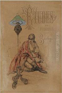 Eleven Lithographic Prints Of Nudes by Mihaly von Zichy