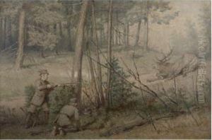 The Stag Hunt by Mihaly von Zichy