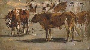 Etude de vaches by Eugene Boudin