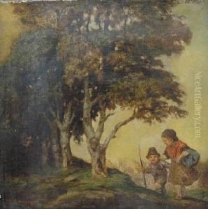 Dzieci W Lesie by Ludwig Von Zumbusch