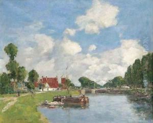 L'Ecluse à Saint-Valery sur Somme by Eugene Boudin