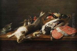 Still Lifewith Game, Poultry And Salmon.