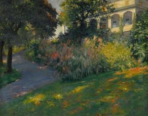 Sun Dappled Garden by Robert William Vonnoh