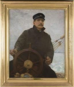 At The Helm by Robert William Vonnoh
