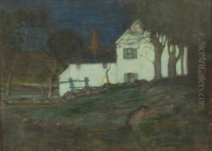Connecticut Homestead At Twilight by Clark Greenwood Voorhees