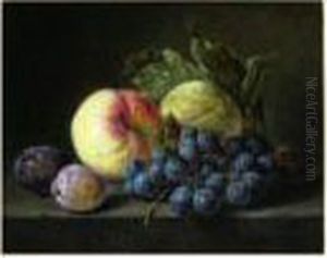 Nature Morte Aux Pommes, Prunes, Raisins Et Figues