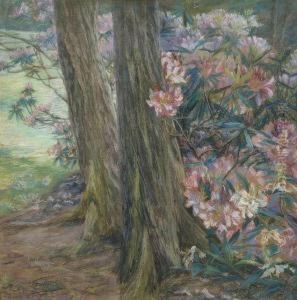 Rhododendron In A Garden. by Clara Voortman