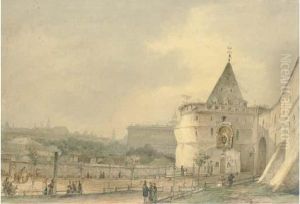 View Of The Entrance To Saviour-andronikov Monastery, Moscow