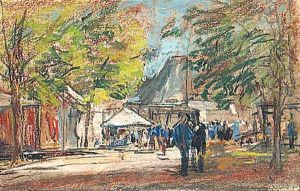 Un marche Normand by Eugene Boudin