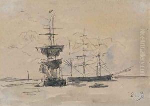 Voiliers by Eugene Boudin