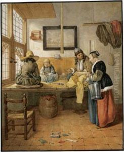 The Tailor's Workshop by Jacob Woutersz Vosmaer