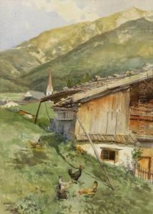 Bergbauernhof by Karl Leopold Voss
