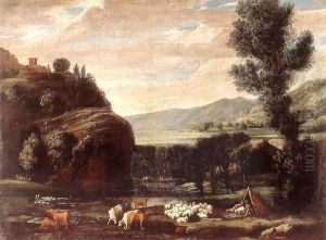 Landscape with Shepherds and Sheep 2 by Pietro Paolo Bonzi
