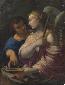 Tobias And The Angel by Aubin Vouet