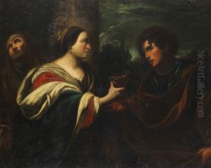 Sophonisbe Empfangt Durch Einen Boten Den Giftbecher by Aubin Vouet