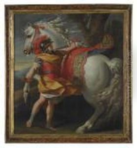 Alexander The Great And The Horse Bucephalus by Aubin Vouet