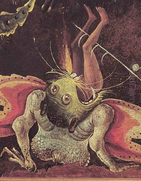The Last Judgement (detail of a man being eaten by a monster) c.1504 - view 1
