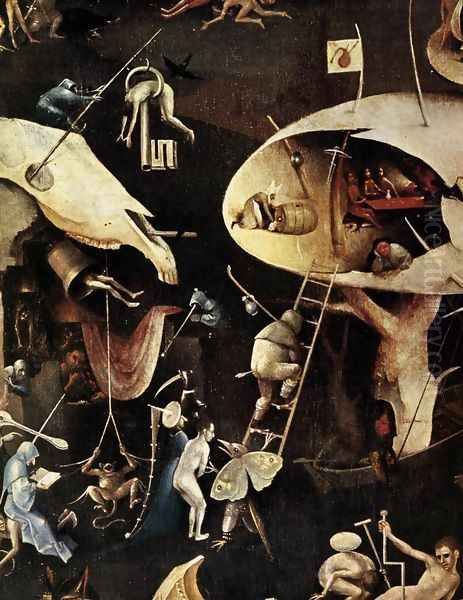 Triptych of Garden of Earthly Delights (right wing) (detail 4) c. 1500 - view 1