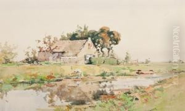Farm By The Water On A Summer's Day - view 1