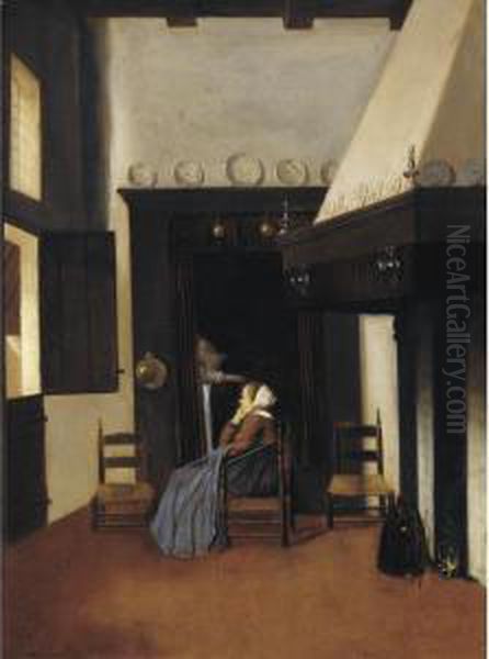 Sold By The J. Paul Getty Museum To Benefit Future Painting Acquisitions
 

 
 
 

 
 A Young Woman In An Interior, Keeping Watch Over An Invalid: "the Little Nurse" - view 1