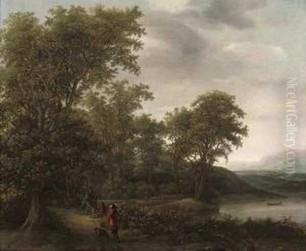 A Wooded River Landscape - view 1