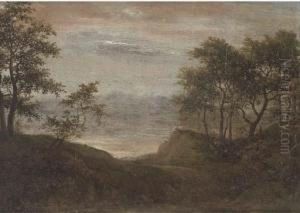 A Wooded Landscape With A Path by Cornelis Hendricksz. The Younger Vroom