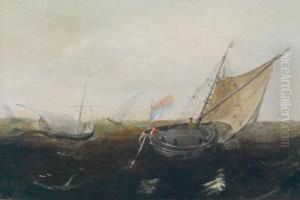 Umkreis Fischerboote Auf Bewegter See by Cornelis Hendricksz. The Younger Vroom