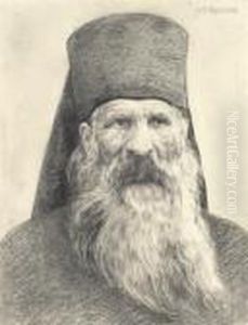 Portrait Of An Orthodox Priest by Theodoros Vryzakis