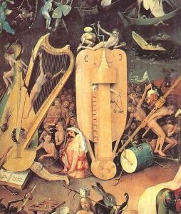 Garden of Earthly Delights, detail of right wing