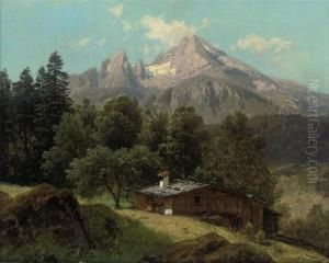 A Chalet Before Mount Watzman In Berchtesgaden