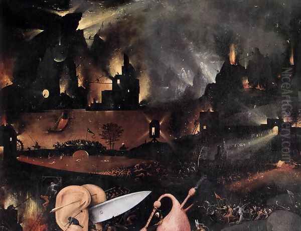 Triptych of Garden of Earthly Delights (right wing) (detail 3) c. 1500 - view 1