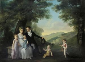 A Family Gathered In A Pastoral Landscape A Family Gathered In A Pastoral Landscape
