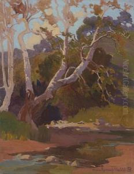Oaks Along A Stream - view 1