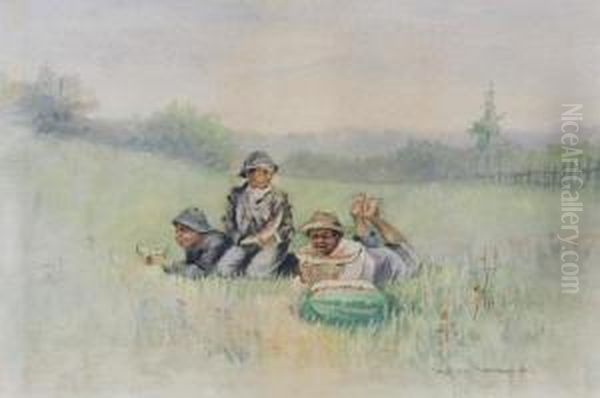 Kids Eating Watermelon - view 1