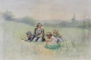 Kids Eating Watermelon by Marion Kavanaugh Wachtel
