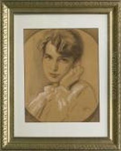 Irma, The Young Woman Portrait by Wilhelm Wachtel