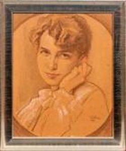 Brustportrait Einer Jungendame by Wilhelm Wachtel