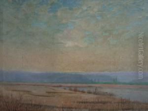 Landscape With Clouds In Sky by Henry Wellington Wack