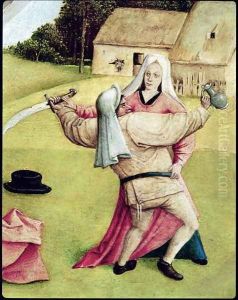 Anger, detail from 'The Table of the Seven Deadly Sins and the Four Last Things', c.1480 by Hieronymous Bosch