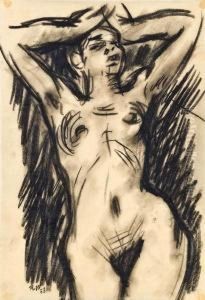 Stehender Weiblicher Akt by Rudolf Wacker