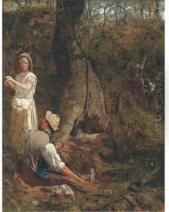 The Blackberry Gatherers by Thomas Wade